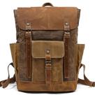 Mochilas mochila de lona masculina esportes ao ar livre bolsa de montanhismo mochila de viagem cor café
