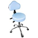 Mocho - azul claro - back system preto - base cromada - rodizio cromado Mocho - azul claro - back system preto - base cromada - rodizio cromado