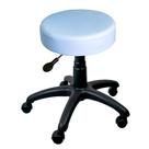 Mocho banqueta / sem encosto - azul claro - base preta - com rodizio