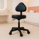 Mocho Preto Para Estética Cadeira Ergonômica Regulagem de Altura Clínica Manicure Giratória Rodízios