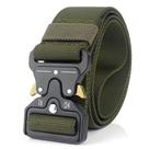 Moda Cinto Largo Masculino Nylon Fivela Liga de Zinco e Engate Rápido Cor:Verde