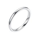 Moda contratada 2mm fino mão polido anel de cauda feminino anel de casal