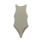 Moda feminina com halter pescoço magro bodysuit sexy sem mangas snap-botão feminino playsuits mujer Moda feminina com halter pescoço magro bodysuit sexy sem mangas snap-botão feminino playsuits mujer