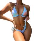 Moda Feminina Impressão Sexy Biquíni Push-up Acolchoado Swimwear Swimsuit Beachwear Set