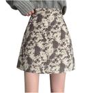 Moda feminina mini saia saia impressa cinta elástica senhoras saias curtas finas