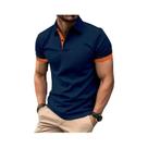 Moda masculina de manga curta combinando com lapela masculina manga curta