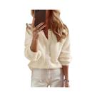 Moda outono e inverno elegante manga comprida renda patchwork cardigan suéter de malha