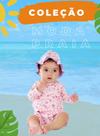 Moda praia rosa bebê até tamanho 1