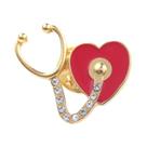 Moda série médica metal esmalte broche estetoscópio masculino feminino médico enfermeira emblemas