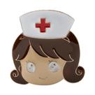 Moda série médica metal esmalte broche estetoscópio masculino feminino médico enfermeira emblemas