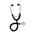 Moda série médica metal esmalte broche estetoscópio masculino feminino médico enfermeira emblemas