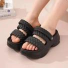 Moda verão fundo grosso confortável antiderrapante leve casual feminino chinelo sapatos de praia