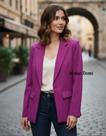 Modas Domi Blazer Feminino Casaquinho Alfaiataria Casaco Social com Botão Lindo Super Envio 6415
