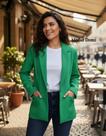 Modas Domi Blazer Feminino Casaquinho Alfaiataria Casaco Social com Botão Lindo Super Envio 6415 Modas Domi Blazer Feminino Casaquinho Alfaiataria Casaco Social com Botão Lindo Super Envio 6415