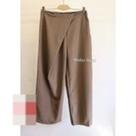 Modas Domi- Calça Feminina Pantalona Plus Size Com Drapeado Frontal Luis Twill 91114