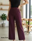 Modas Domi Calça Pantalona Amarante Acompanha Cinto 8442
