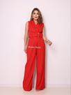 Modas Domi- Conjunto Feminino Calça Pantalona e Colete Transpassado Luis Twill 90803
