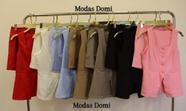 Modas Domi Conjunto Luis Twill Colete e Bermuda Coleção Nova 187