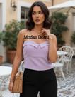 MODAS DOMI Cropped Alfaiataria Tendencia 6300