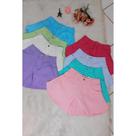 MODAS DOMI Short Jeans Feminino Cintura Alta Tingido Detalhes Coloridos 9224
