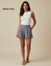 Modas Domi Shorts Social Feminino Moda Plus Size Elegante Barra Italiana GA173 Modas Domi Shorts Social Feminino Moda Plus Size Elegante Barra Italiana GA173