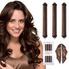 Modelador de cabelo Heatless Overnight Curls, 3 peças com cachecol de cetim Modelador de cabelo Heatless Overnight Curls, 3 peças com cachecol de cetim