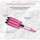 Modelador De Cachos Cabelo Hair Cerâmica Tri ondas Ondulado 110v