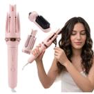 Modelador de Cachos Profissional Rotação Bidirecional Bivolt Cerâmica Queratina Anti-frizz C/ Escova Íônica Modelador de Cachos Profissional Rotação Bidirecional Bivolt Cerâmica Queratina Anti-frizz C/ Escova Íônica