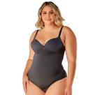 Modelador Plus Size em Cetinete Média Compressão Com Bojo Estruturado Vi Lingerie