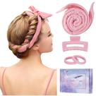 Modeladores de cabelo sem calor Flylipu 60 Extra Long Soft Velvet Pink