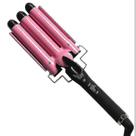 Modeladores de volume de coque de cabelo 22mm rosa ferro de ondulação de três tubos modelador de cabelo ondulado de água ferro de frisar grande onda cerâmica Modeladores de volume de coque de cabelo 22mm rosa ferro de ondulação de três tubos modelador de cabelo ondulado de água ferro de frisar grande onda cerâmica