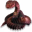 Modelo animal impresso em 3D, decoração de escritório doméstico Snake Viper