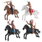 Modelo de brinquedo Indian Riding x4 para crianças aprenderem a história dos EUA Modelo de brinquedo Indian Riding x4 para crianças aprenderem a história dos EUA