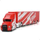 Modelo de caminhão semirreboque diecast 1/64 Risopen, vermelho e branco Modelo de caminhão semirreboque diecast 1/64 Risopen, vermelho e branco