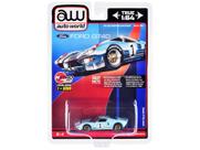 Modelo de carro fundido sob pressão AW Auto World 1966 Ford GT40 1 azul 1/64