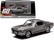 Modelo de carro fundido sob pressão Greenlight Gone in Sixty Seconds 1967 Ford Mustang Eleanor 1/43 Scale Grey