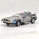 Modelo de carro fundido sob pressão HW 1/18 Elite de volta ao futuro Time Machine