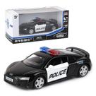 Modelo de carro policial Toy MakeTa Ford Raptor de liga leve de 5 polegadas