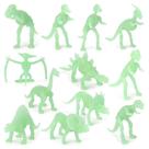 Modelo de dinossauro luminoso de brinquedo com 12 peças de ornamento resistente