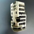 Modelo de edifício arruinado de mesa de areia - Battle Damaged
