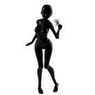 Modelo de manequim artístico Memello 15 cm preto, figura feminina