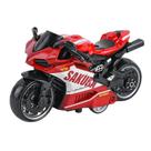 Modelo de motocicleta fundido sob pressão vermelho para meninos com roda de fricção