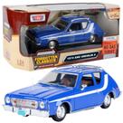 Modelo Diecast Motormax 1974 AMC Gremlin X 1:24 em escala azul