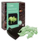 Modelo Skeleton Triceratops Glow in the Dark, 12 peças Constr.