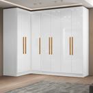 Modulação 1 Canto 2 Portas Puxador em Mdf Paris