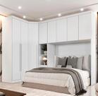 Modulado Casal 8 Portas 100%MDF Neve - Novo Horizonte