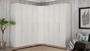 Modulado Closet Completo 9 Portas 6 Gavetas - Rizon-Branco - Móveis Novo Horizonte