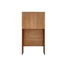 Modulado de Quarto Armário Ponte Aéreo Solteiro Rizon/Linea c/ 3 Portas Cumaru Ripado 3D - Novo Horizonte