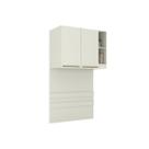 Modulado de Quarto Armário Ponte Aéreo Solteiro Seletto MC12 c/ 2 Portas e 2 Nichos Areia - Henn Modulado de Quarto Armário Ponte Aéreo Solteiro Seletto MC12 c/ 2 Portas e 2 Nichos Areia - Henn