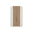 Modulado de Quarto Closet de Canto Oblíquo Seletto MC05 c/ 2 Portas e 3 Gavetas Areia/Jequitibá - Henn
